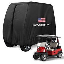 Golf Cart 4 Passenger Storage Cover Heavy Duty for Club Car Yamaha L EZGO Black