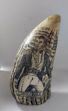 Replica Resin Whale Tooth Scrimshaw of Commodore Perry