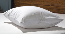 Therapedic King Pillow Protector Cotton 20"x 36" White Zippered Stain Protector