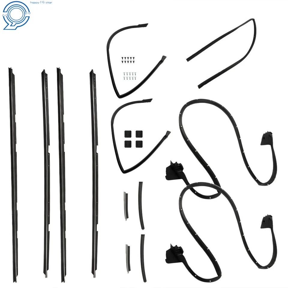 Fit For GMC Caballero&Chevrolet El Camino 78-87 Weatherstripping Seals Kit 17PCS - Image 4 of 4