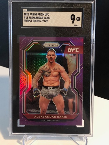 2021 Panini Prizm UFC #16 - ALEKSANDAR RAKIC - Purple Prizm /149! SGC 9 ...