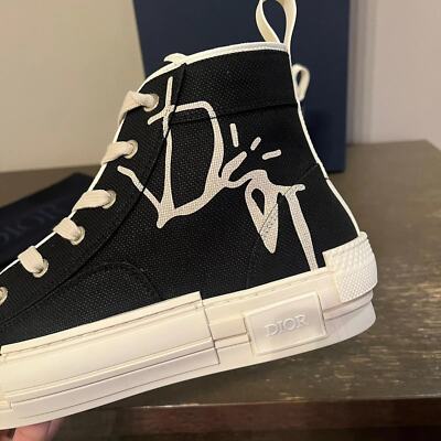 Dior x Cactus Jack x Travis Scott B23 High Top Logo Sneakers in