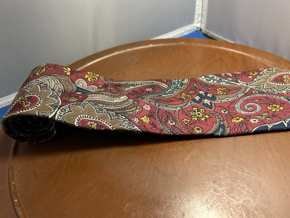 Corbata Kuppeheimer Hombre Multicolor 100% Seda Importada Floral Paisley EE. UU. Foto 2 de 4