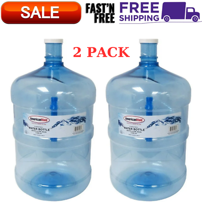 #ad #ad Large Reusable 5 Gallon Water Bottle Jug Container BPA Free Home Office 2 Pack $33.98