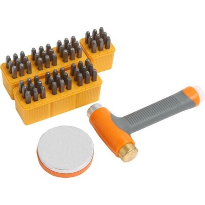 Metall Buchstaben/Zahlen Stempel Set - Profi - 65 Stück (Original Neilsen CT5767)