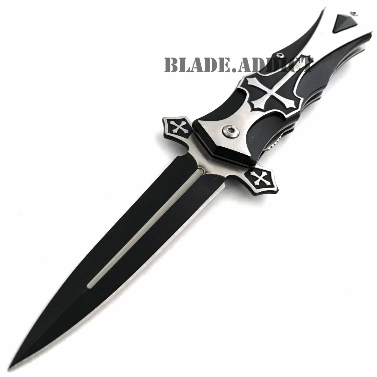 Krisiun / Black Force Domain オリジナル盤 TAC-FORCE Spring Assisted Open CELTIC CROSS Folding EDC Pocket