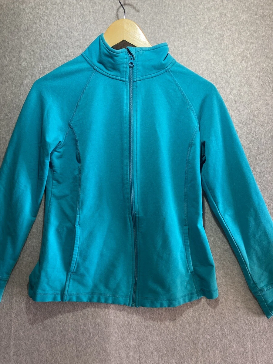 Danskin Now Jacket Women s Med Turquoise Full Zip Mock Neck eBay
