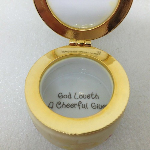 Precious Moments God Loveth a Cheerful Giver Schmuckkästchen Welpen Hund 1998 - Bild 8 von 9