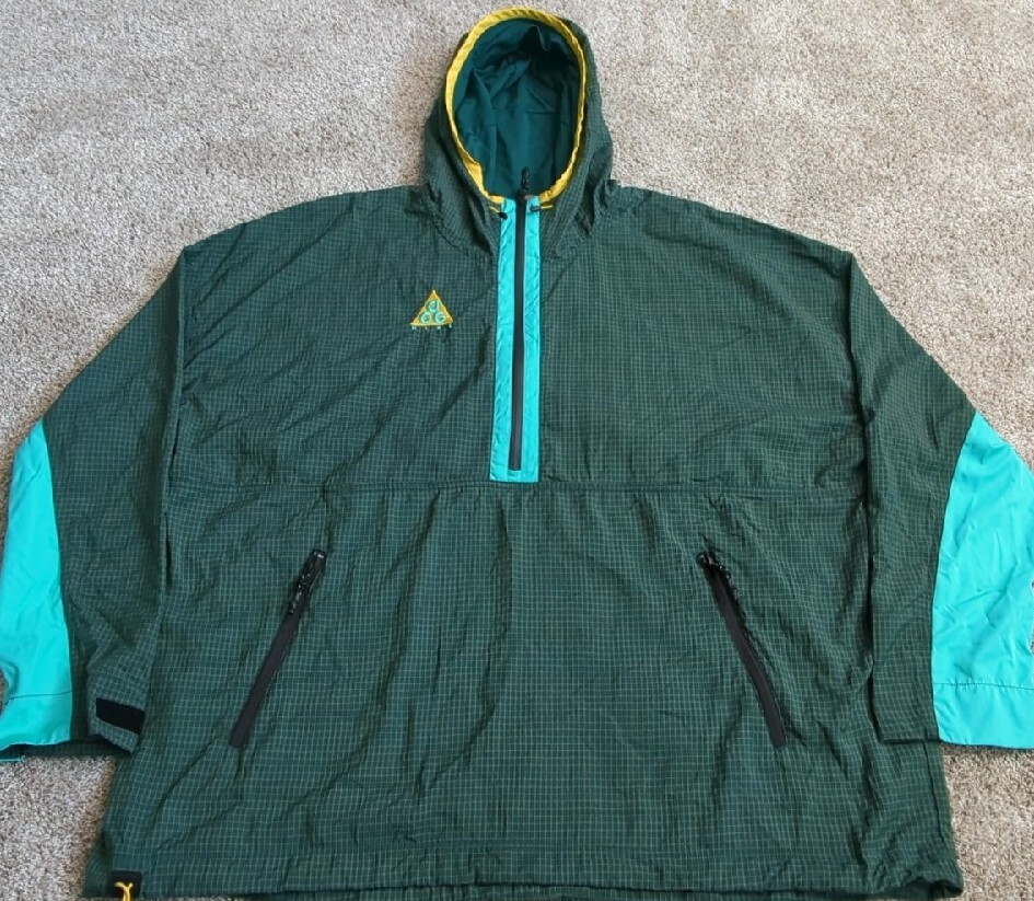 Nike ACG Oversized Anorak Hooded 1/2 Zip Pullover with Pockets XL/2X