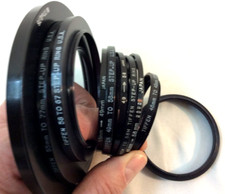 Lot of Ten 10 TIFFEN HOYA SINAR  MISC. Step-Up /Step-Down Rings Adaptors