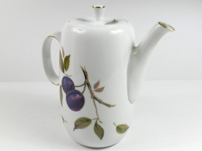 Evesham Gold Royal Worcester Coffee Pot and Lid UK Porcelain