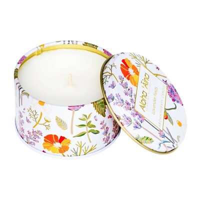 Maui Soap Co Aloha 'Aina   Lavender Fields Candle Tin Aromatherapy