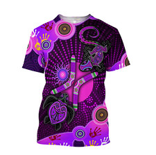 Aboriginal Style Pattern Printed kids T-Shirt AB7004-5