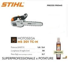 Motosega STIHL MS 201 TC-M Professionale - Barra 30 e/o 35 CM - HP 2,4 M.TRONIC