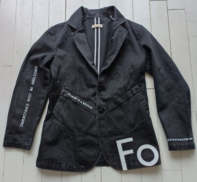 VOLK DESIGNER JACKE Größe S MASSGESCHNEIDERT von Künstler ERSTAUNLICH EINZIGARTIG ATEMBERAUBEND COOL