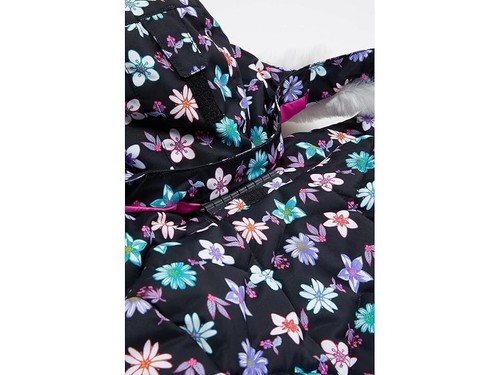 Obermeyer Roselet Jacket Girls 5 Black Floral Insulated Hooded Full Zip ERK1612 - Picture 3 of 12