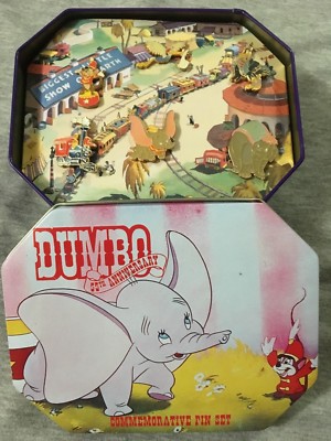 Dumbo 55th Anniversary Set of 6 Disney Pins - Commemorative Tin Box