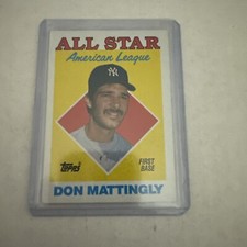 Don Mattingly 1987 Topps All Star 386 Baseball Card New York Yankees (A