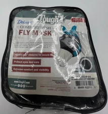 Tough 1 Deluxe Comfort Soft Mesh Fly Mask for Pony Black 85-9984P-2-0