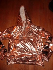 VICTORIAS SECRET PINK "PINK" BLING ANORAK METALLIC SHERPA BOMBER JACKET NWT