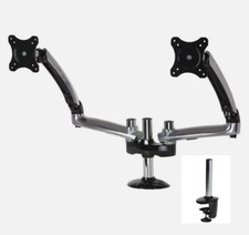 LCT62OAD Dual Monitor stand up-29" with Clamp Mounting For 2 two PC desk screens