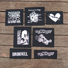 Riot Grrrl Patches - Bikini Kill, Bratmobile, Heavens to betsy, 7 year +more