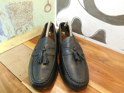 Allen Edmonds Maxfield Tassel Loafers Black Leather Mens Size 12 D Made in USA Allen Edmonds Maxfield Black Tassel Loafers | Mercari main image 4
