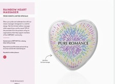Pure Romance Heart Massager Reusable Pride Rainbow Heat Pack- Brand New Sealed