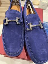 New Salvatore Ferragamo Parigi Eco Men Driver Moccasin Loafers Shoes 9 695