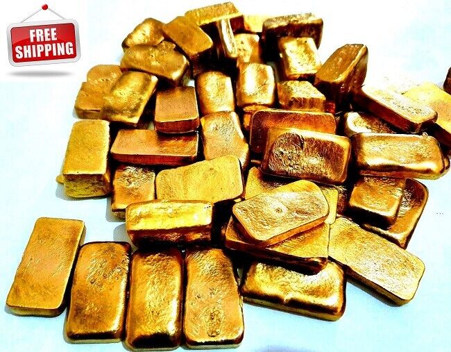 420 GRAMS SCRAP GOLD BAR FOR GOLD RECOVERY MELTED DIFFERENT COMPUTER COIN PINS💣