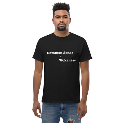 ''Common Sense Wokeness'' Men's classic tee Anti-woke Cancel Culture Rational