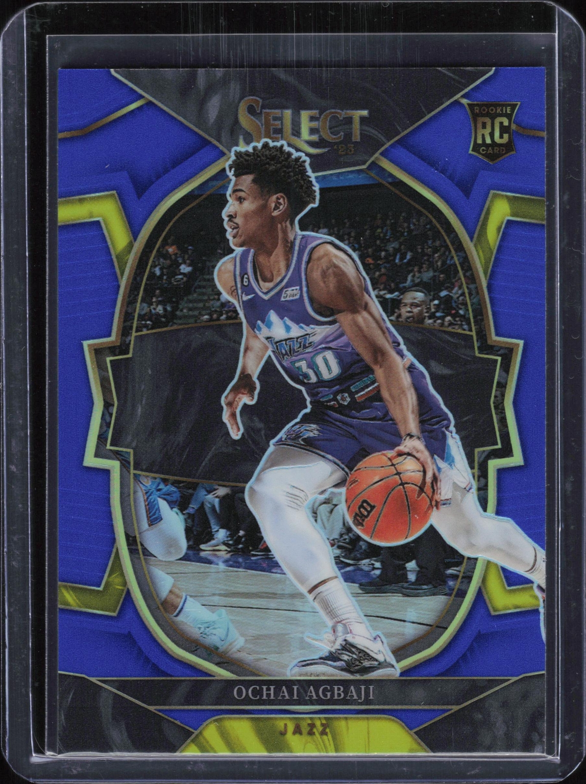 2022-23 Panini Select #96 Ochai Agbaji RC Blue Prizms