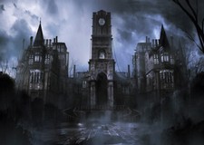 Vintage Gothic Church Backdrop Halloween Ghost Castle Background Studio Props