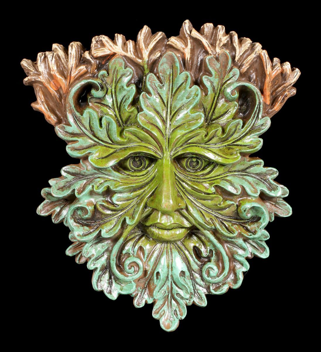Tree Spirit Wall Relief - Oak King - Tree Face Wall Decor Greenman Forest Spirit