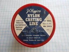LOOK VTG J C HIGGINS SEARS ROEBUCK NYLON CASTING LINE ~ 50yds, 15 # test, # 3913