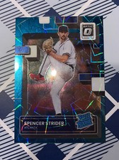 2022 Donruss OPTIC Prizm #76 Spencer Strider Rated Rookie Teal Velocity #d 19/35