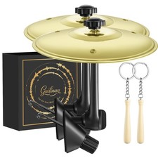 2 PCS Mini Car Drum Cymbal Air Vent Gold Crash Dashboard Ornament Gift