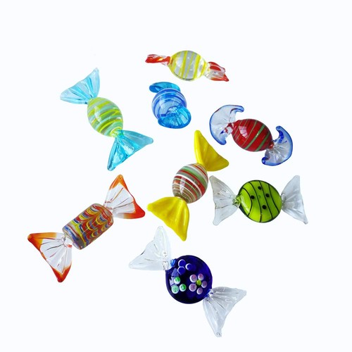 24pcs Handmade Vintage Murano Style Various Glass Sweets Glass Candy Ornament... - Picture 4 of 8