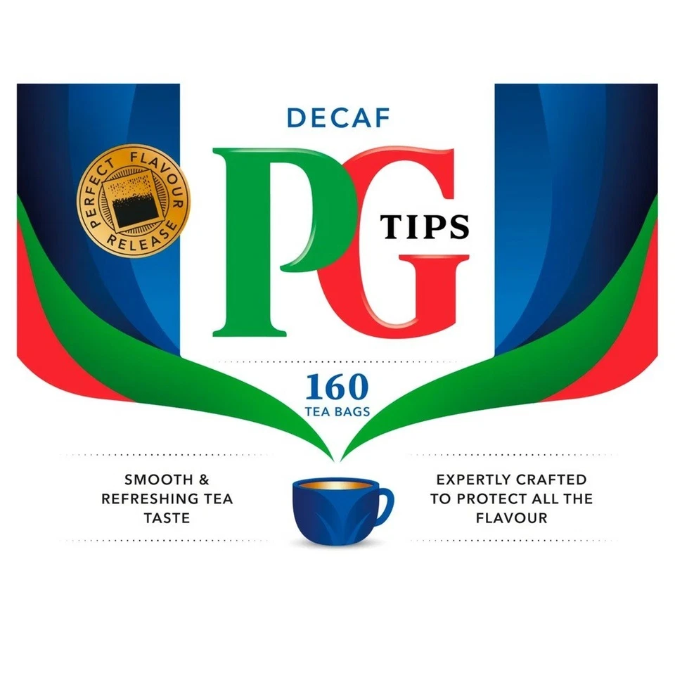 PG Tips Entkoffeiniert 160 Teebeutel 1 x Packung Mit 160 - Bild 1 von 1