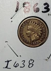 1863 Indian Head Cent / Good G / Civil War Era / Type Set Coin #I638