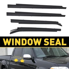 4pcs Weatherstrip Outer Lower Window For Toyota Tundra 2000-2006 Double Cab S