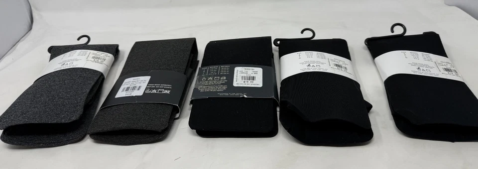 Lote de 5 Medias Nuevas Ann Taylor Talla S Negro Gris Foto 3 de 4