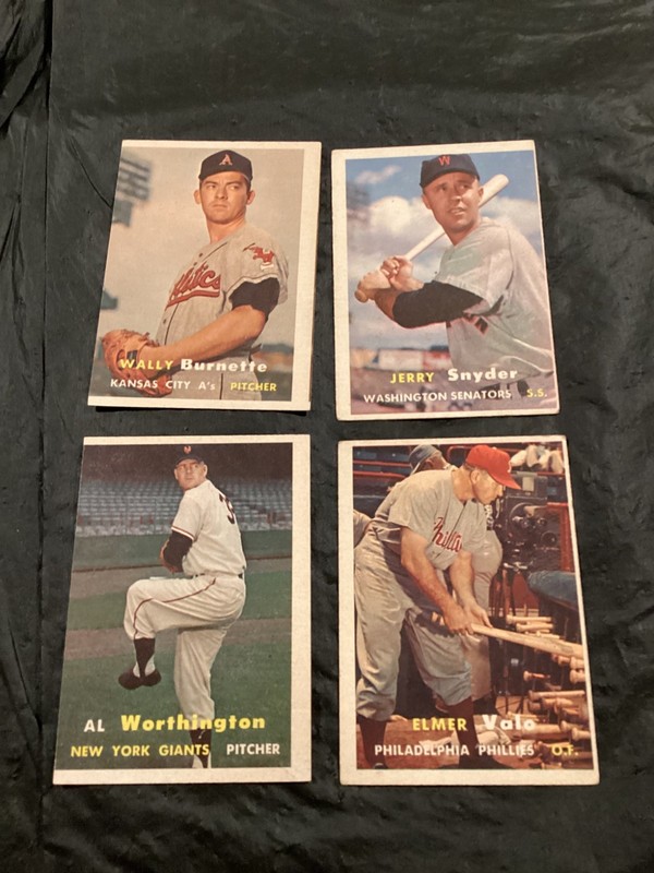 1957 Topps BB Card Lot - (4) Diff EX (All are O/C)