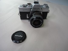 Minolta SRT 201 35mm film camera with Minolta Celtic MD 28mm lens