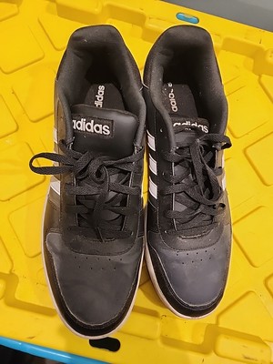 Adidas Shoes Mens 16 Black White Hoops 2.0 Basketball Sneakers Lowtop B44699. J9