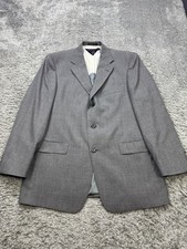 Tommy Hilfiger Blazer Men 42R Gray Wool Sport Coat Career Jacket Vtg Made In USA