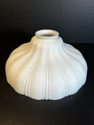 Vtg Industrial Sheffield Opal White Milk Glass Light Lamp 9” Shade 2 ¼” Fitter A