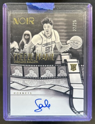 2024-25 Panini Noir Tidjane Salaun Rookie Patch Auto Color Holo Gold #/25