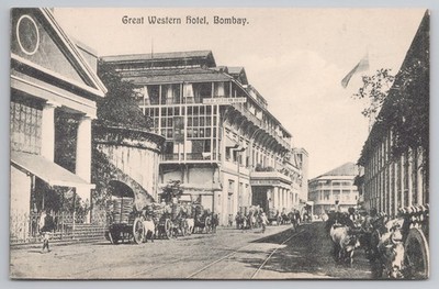 Great Western Hotel Bombay Indien alte Postkarte um 1910 Fort Area Heritage Building