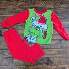 Dr. Seuss The Grinch 2 Piece Fleece Pajama Set Unisex Toddler Size 5T